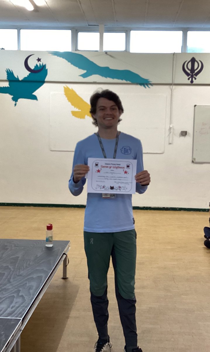 We celebrated Mr Burns today for coming 7th out of 600 people in the Llanelli Triathlon on the weekend! 🏊‍♂️🏃🚴