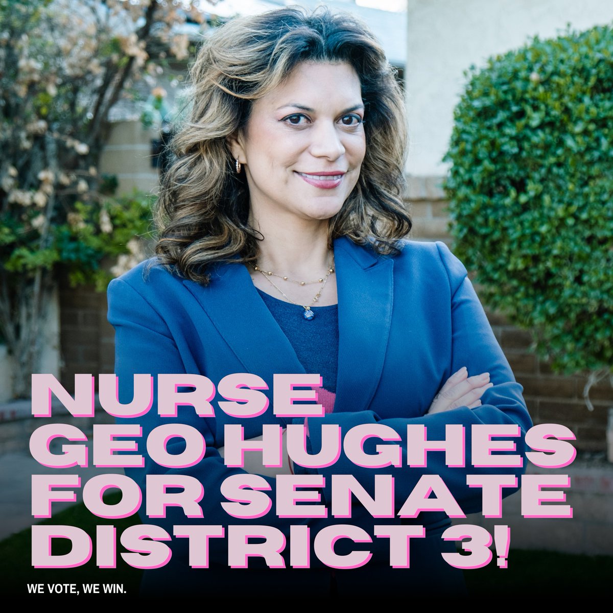 Nurse @GeoForNevada knows what it's like to work hard to afford to rent or buy a house in Las Vegas. She will work hard to bring down rent costs to make our community affordable again and protect homeowners. 🗳️ VOTE for Nurse Geo, a better Democrat for SD3! #WeVoteWeWin