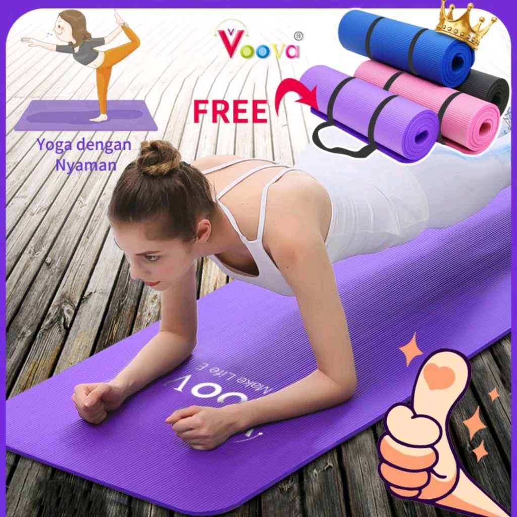 Cek VOOVA Matras Friendly Yoga Mat Anti Slip Tebal Premium Matras Olahraga Sport &amp; Pilates Mat | Gym Mat NBR dengan harga Rp52.400. Dapatkan di Shopee sekarang! shope.ee/30S2mJ6xZb?sha…