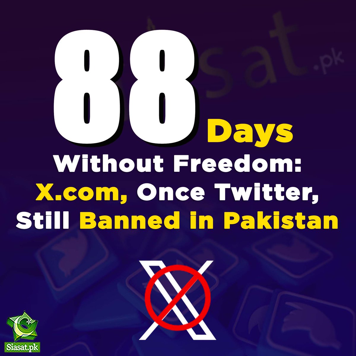 Day 88: The popular social media app @x remains blocked in Pakistan. #InternetFreedom #Censorship @elonmusk @GovtofPakistan @MoIB_Official, @PTAofficialpk #PakistanUnderFascism @amnesty
@UNHumanRights @amnestysasia @RSF_inter @hrw @ThinkDemocracy @democracynow @_FAFEN @IFES1987