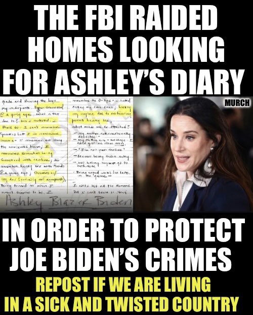 I feel sorry for Ashley Biden in a way, and then in a way I don’t. She needs to come forward now and expose her father as the monster that he is. Who thinks she should come forward? 🙋‍♂️