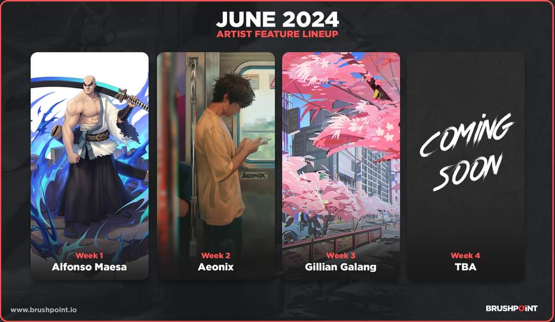 I'm honoured to be invited to have a live interview with Brushpoint this coming June!! Check out the link below and subscribe because I'm gonna give some detailed process of my artworks plus psds soon here on this platform ❤️