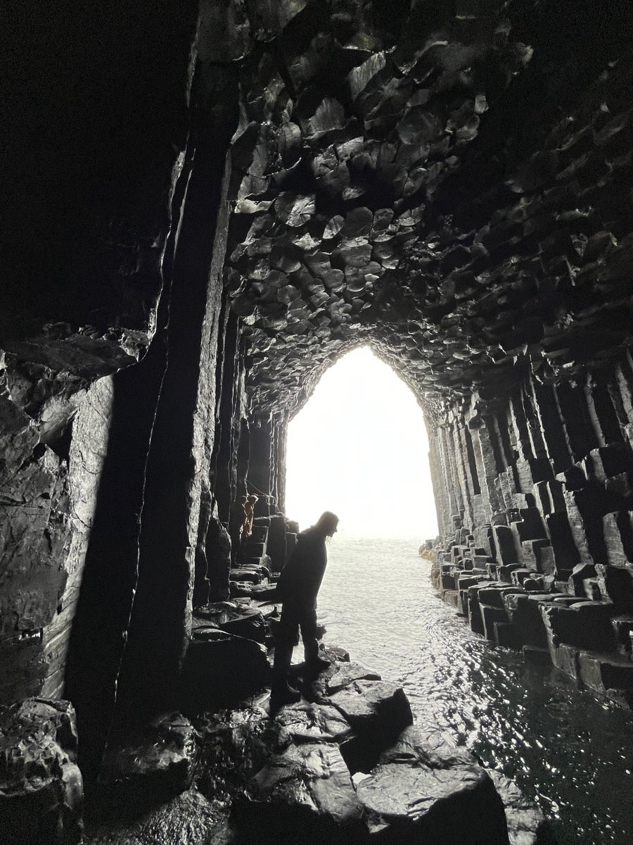 In Fingal’s Cave this morning. Awesome as ever!