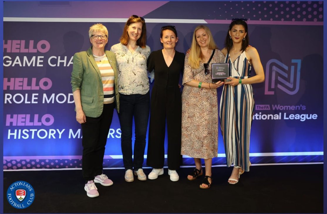 ✨Still buzzing @ActoniansLFC was named Community club of the Year Tier 4 at @FAWNL awards at Wembley Stadium ⚽️💙 Thank you to every1 👏 And big shout out all our collabs this season 💚 @felixprojectuk 💛 @AmnestyUK ❤️ @LondonsCKitchen 💙 @A_CAA 🌈 @wlqp_org 🙏🏽 & many others