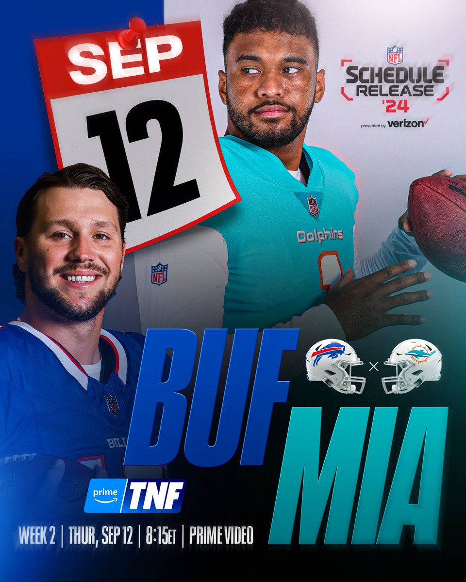 Thursday Night Football on Amazon in Week 2: #Bills vs. #Dolphins Who are you taking?