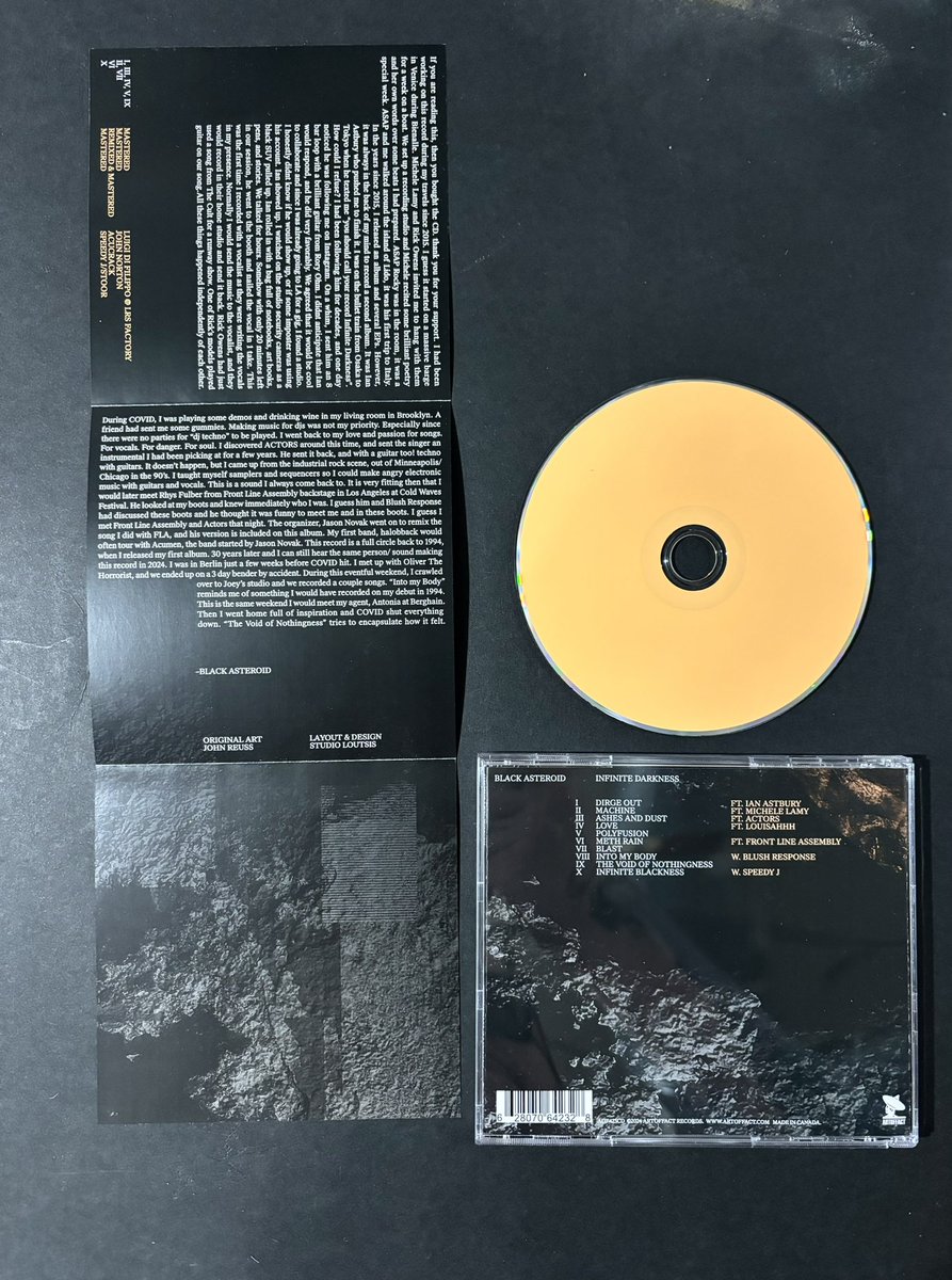 Black Asteroid (@blackasteroid) on Twitter photo out now.
Infinite Darkness 💿
feat. THE CULT, Speedy J, Louisahhh, ACTORS, Michele Lamy, Blush Response, Front Line Assembly and more..
blackasteroid.bandcamp.com/album/infinite…
<a href="/LOUISAHHHh/">LOUISAHHH</a> <a href="/ACTORStheband/">ACTORS the band</a> <a href="/artoffact/">Artoffact Records</a> <a href="/Blush_Response/">BLUSH_RESPONSE</a> #michelelamy #BUCKTICK
next stop:
May 24- Osaka
May 25- Tokyo out now.
Infinite Darkness 💿
feat. THE CULT, Speedy J, Louisahhh, ACTORS, Michele Lamy, Blush Response, Front Line Assembly and more..
blackasteroid.bandcamp.com/album/infinite…
<a href="/LOUISAHHHh/">LOUISAHHH</a> <a href="/ACTORStheband/">ACTORS the band</a> <a href="/artoffact/">Artoffact Records</a> <a href="/Blush_Response/">BLUSH_RESPONSE</a> #michelelamy #BUCKTICK
next stop:
May 24- Osaka
May 25- Tokyo