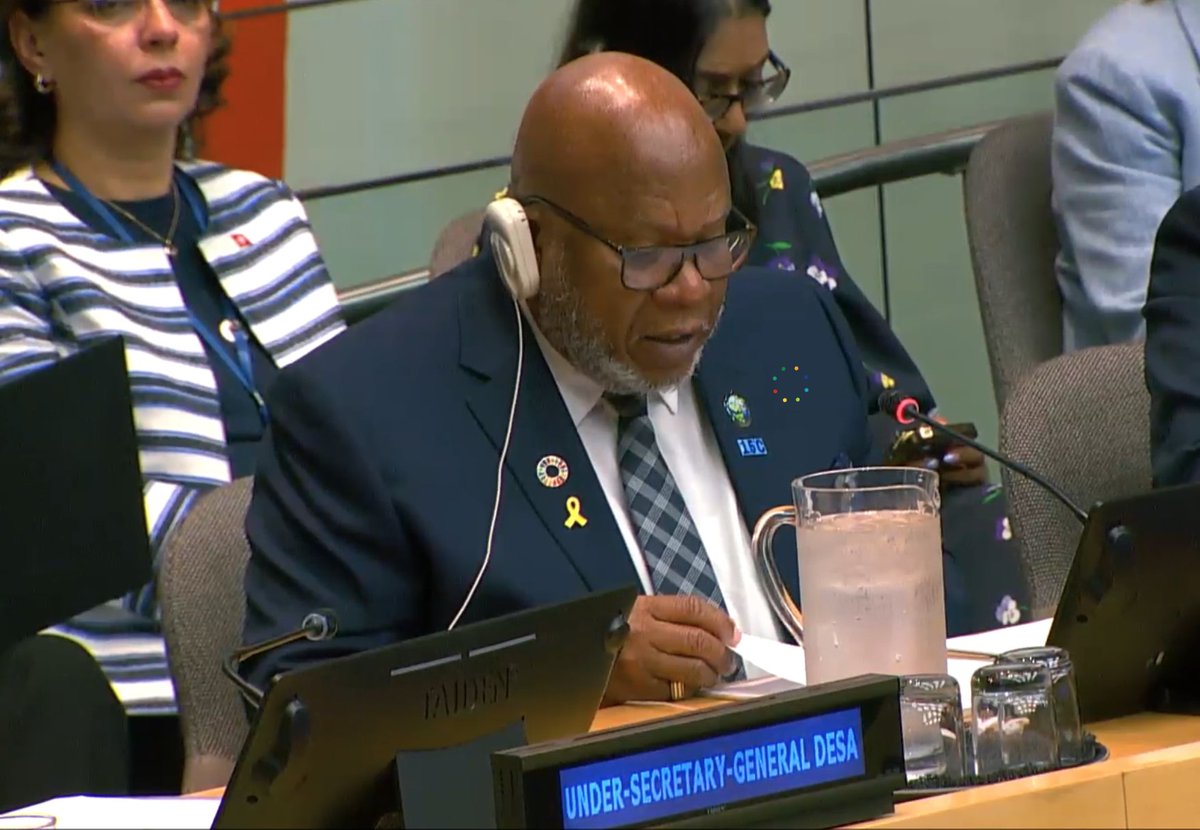 'Only 15% of targets are currently on track, prompting Member States to reaffirm their support for the reinvigorated United Nations development system, including enhancing the Resident Coordinator system, and the Joint SDG Fund.' - H.E. Mr. Dennis Francis, @UN_PGA #ECOSOC