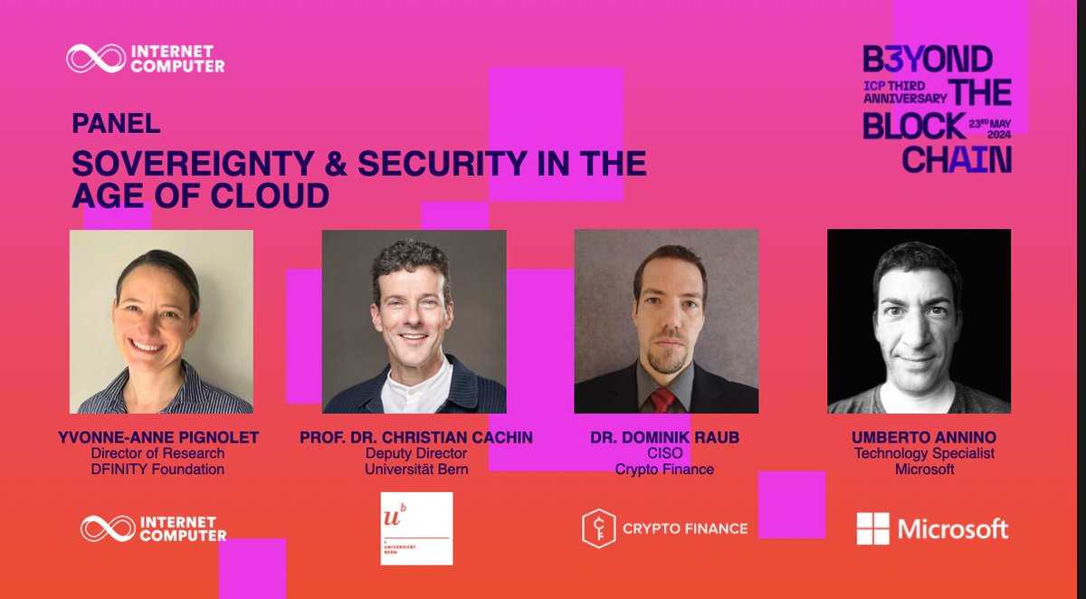 In just over a week, the most legendary event in blockchain takes place in  our Zurich HQ 🇨🇭 This esteemed group of panelists - @yapignolet,  @cczurich, Dr. Dominik Raub & @uannino are