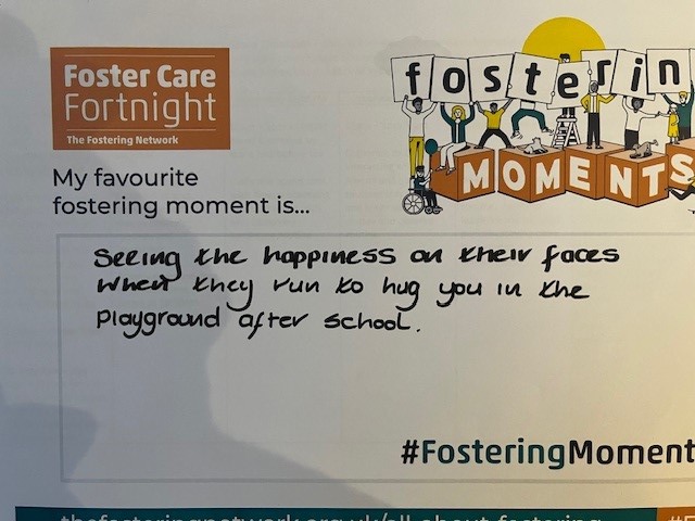 If you've just completed the school run Jackie's #FosteringMoments is for you! We hope you were greeted with hugs today❤️#FCF24