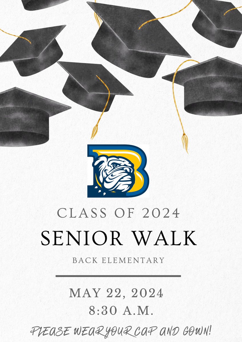 Class of 2024 Senior Walk at Back Elementary @gisdnews