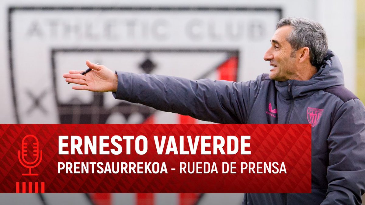 🔴 Sigue en directo la rueda de prensa de Ernesto Valverde previa al #CeltaAthletic de mañana. 📺👉labur.eus/ValvCeltPre #AthleticClub 🦁