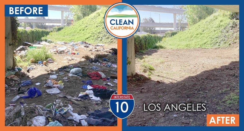 Clean California cleans up pollution to keep our state beautiful—which keeps it safer, cleaner, & healthier. Caltrans crews recently finished work on this section under I-10 in Los Angeles, the latest of more than 300 beautification projects. #CleanCA @CAgovernor @CA_Trans_Agency