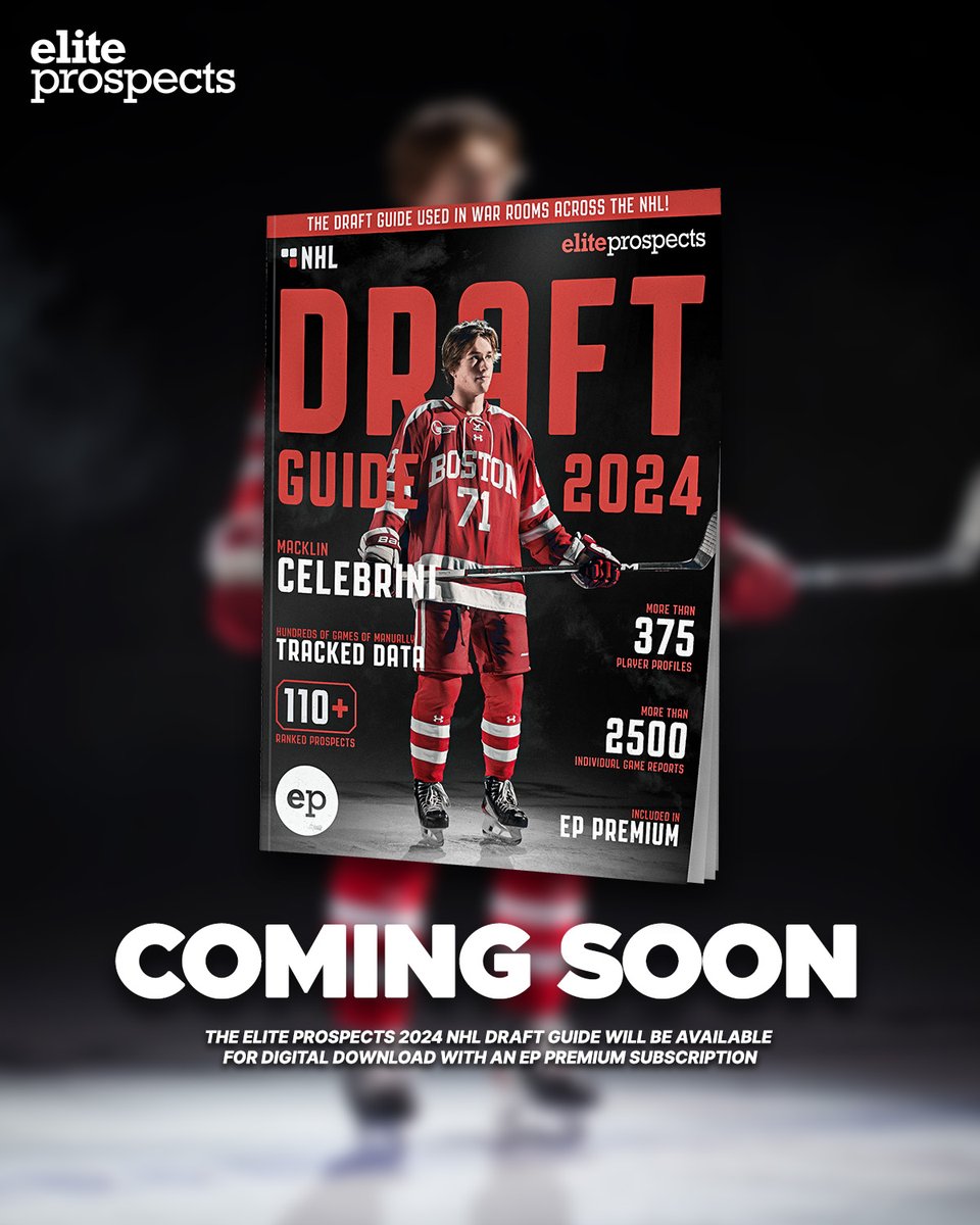 We're officially on the clock 👀 The Elite Prospects 2024 NHL Draft Guide is coming soon 🔥