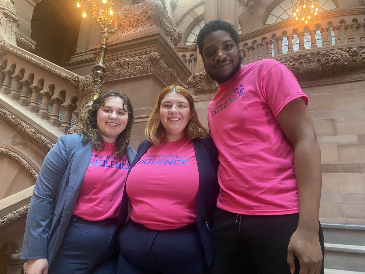 Sex trade survivors & their advocate allies in #NYS capital Albany: #ProstitutionIsViolence. We need the Sex Trade Survivors Justice & Equality Act. ⁦@EqualityModelNY⁩ ⁦@Monas_House⁩ ⁦@LizKrueger⁩ ⁦@PamelaHunter128⁩. Support survivors, #endDemand