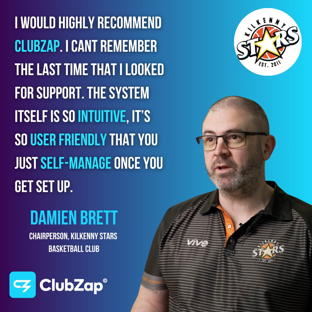 We were delighted to hear from another happy customer regarding how ClubZap has helped their club to run more efficiently 🙌

We recently visited @KilkennyStars and Chairperson, Damien Brett, to talk about the club’s history and how the club has used ClubZap to foster a community