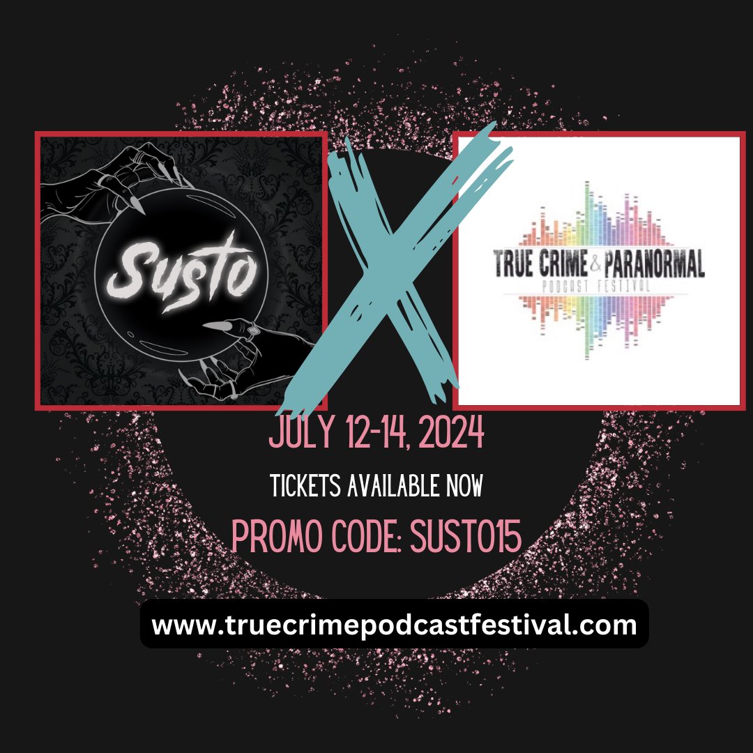 📅 Save the dates, True Crime and Paranormal enthusiasts! Join me at #TCPF2024 in Denver – the ultimate festival for spooky tales and ethical storytelling! 👻 Remember to use code: SUSTO15 for 15% off your tickets! ❤️‍🔥
truecrimepodcastfestival.com