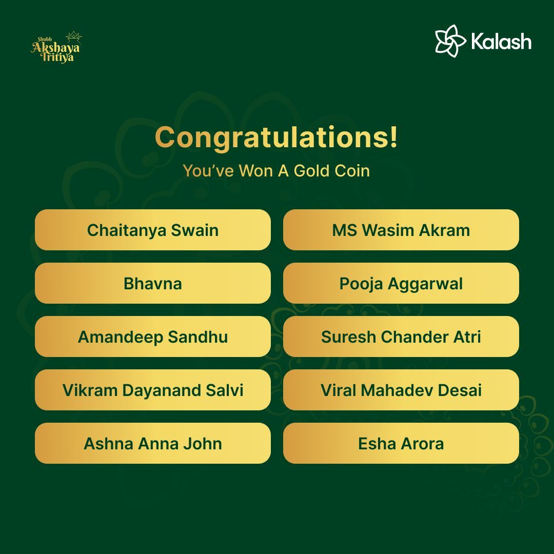 Congratulations! You've won a gold coin. We hope this gold coin brings everlasting fortune and prosperity to your home. We will be contacting all the winners via email shortly with further instructions.