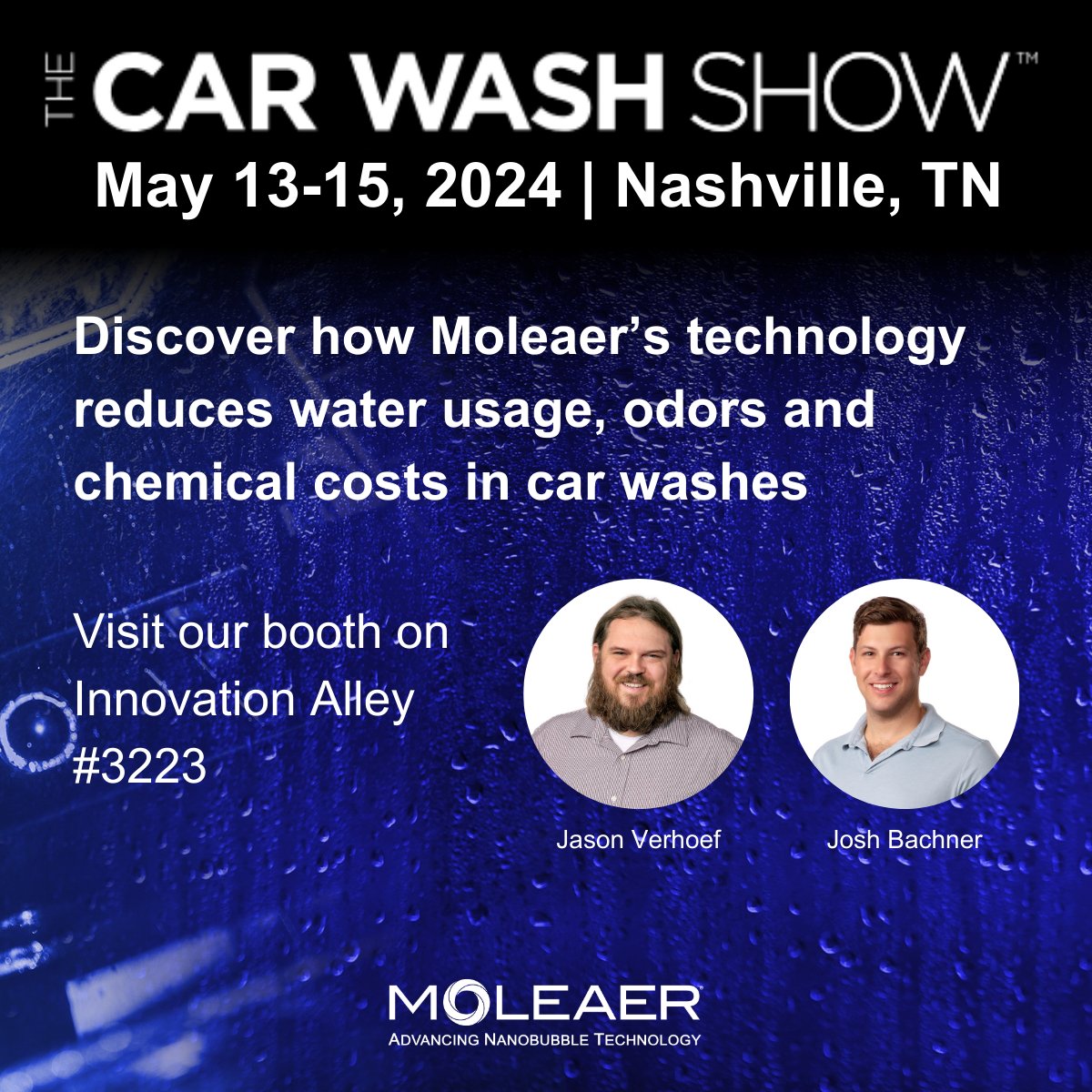 moleaer's tweet image. #Moleaer is bringing its expertise in #nanobubbletechnology to the car wash industry.

Learn how nanobubble technology can transform your #carwash operations firsthand @TheCarWashShow.

Join us at booth #3223 on Innovation Alley.

#nanobubbles #carwashshow2024 #sustainability
