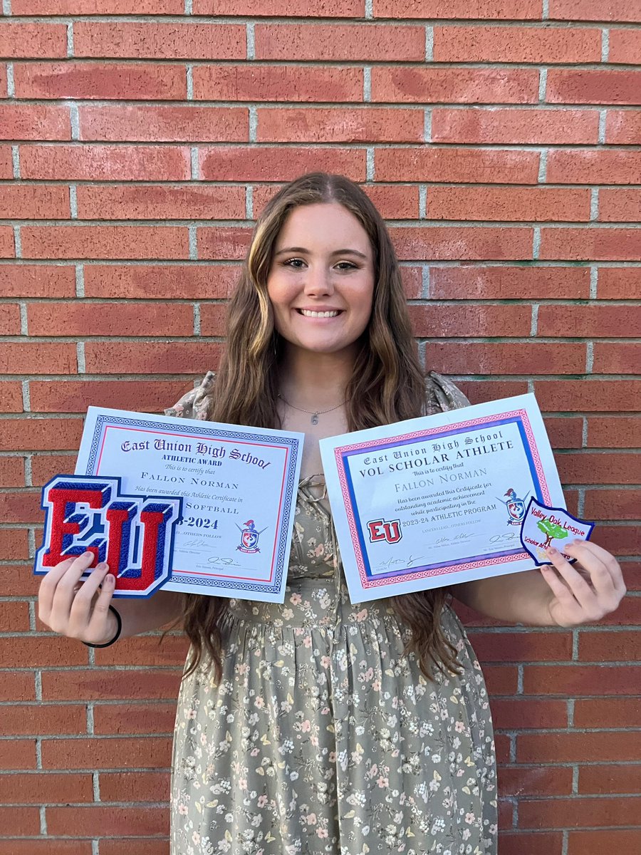 I received my Athletic Letter and Scholar Athlete Award last night. Thank you to my coaches and teammates for a great season. #varsity #softball #studentathlete #scholarathlete #fastpitch #california