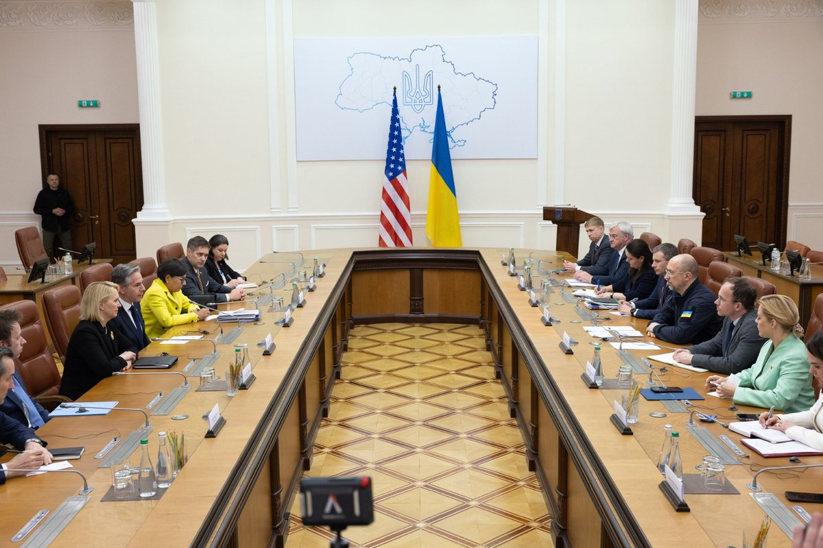 I joined @SecBlinken, @Denys_Shmyhal, and @USAmbKyiv for a discussion on Ukraine’s recovery and reconstruction efforts and our work to address Ukraine’s security, economic, and humanitarian needs.