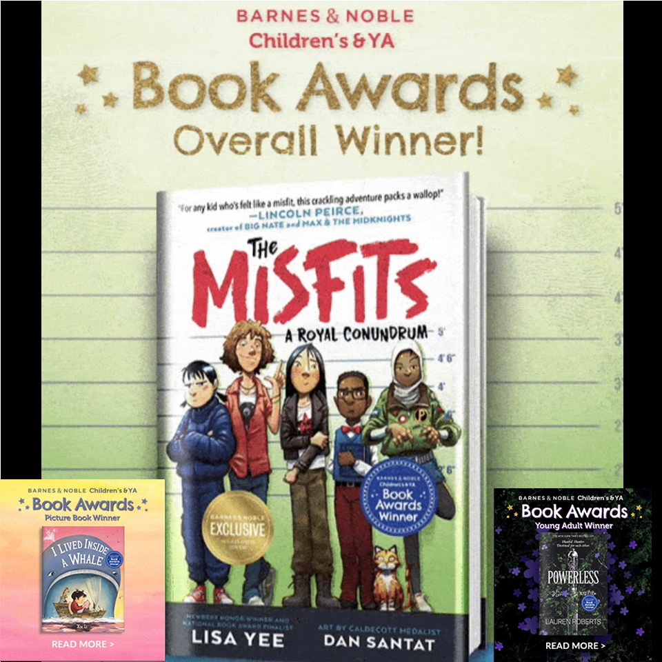 It's that time of year again! Congrats to all the winners of the @BNBuzz Children's and YA Book Awards! Special shout out to @lisayee1 and @dsantat It's incredible to see how much the awards have grown!