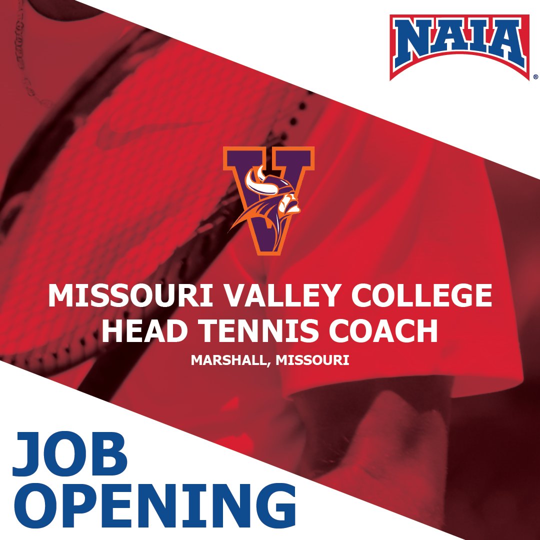 The Athletics Department at Missouri Valley College is hiring a full time Head Tennis Coach. Learn more here: jobs.naia.org/job/head-tenni… #ValleyWillRoll