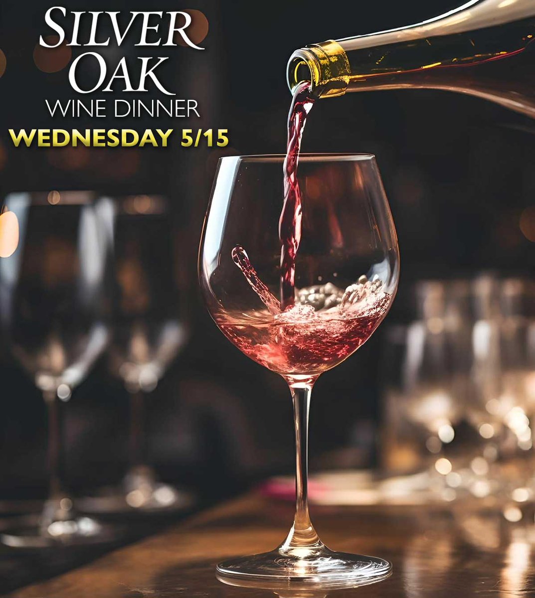 Silver Oak Dinner Wednesday. Hurry only a few seats left! Guest Speaker: Matt Katz, Northeast Reg. Sales Manager, Silver Oak Cellars. We can’t wait to see you there!

watersedgeatgiovannis.com/silver-oaks-wi…

#LifeIsACabernet #californiawines #napavalley #winedinner #winetasting #winetastingfun