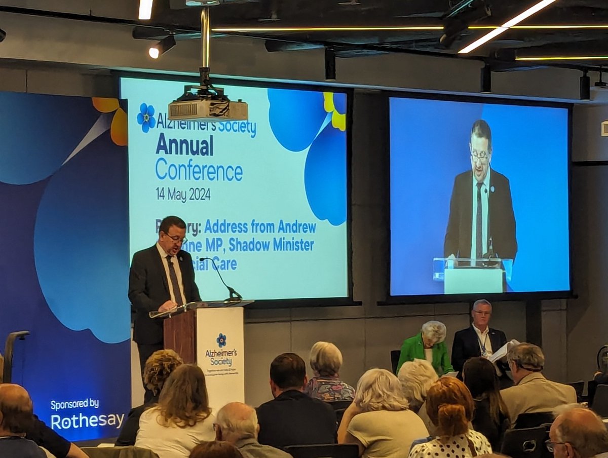 A great talk from @GwynneMP at the Alzheimer's Society annual conference. Talking about labours plans to tackle dementia. Including the ambition to give more people the chance to take part in research.