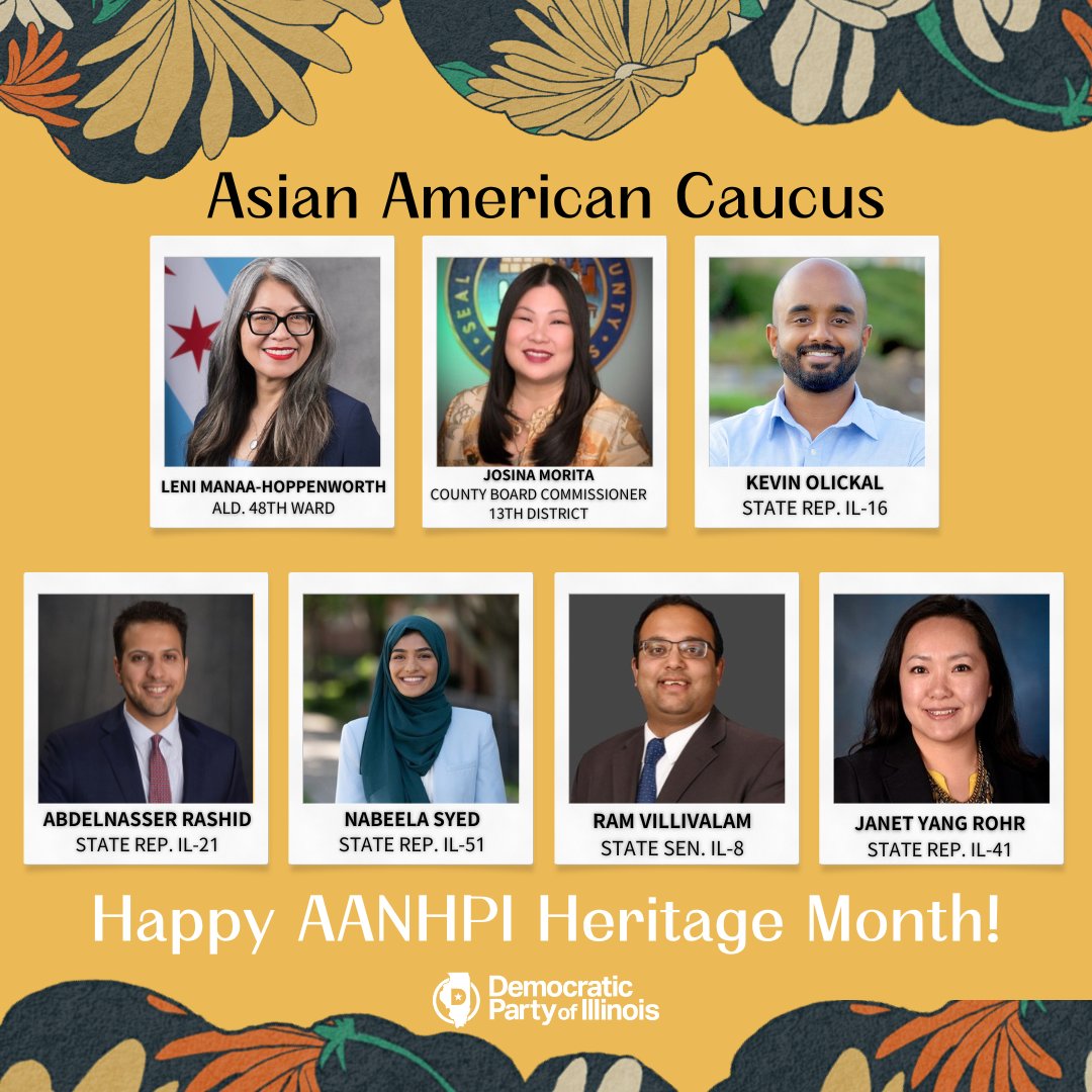 Every May, the Democratic Party of Illinois is proud to honor Asian American, Native Hawaiian, and Pacific Islander Heritage Month and to stand in solidarity and respect with the AANHPI community.