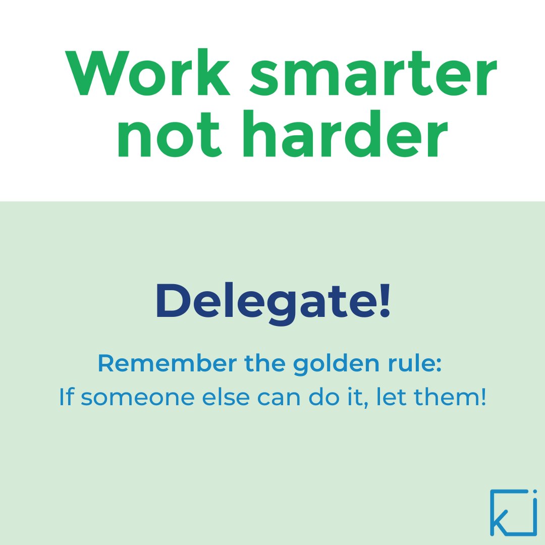 Kickstand_ins's tweet image. Unlock your full potential by mastering the art of delegation. 

Low-level tasks should never bog down high-level thinkers. 🌟 

Take stock of your to-do list and identify tasks that can be delegated.

#WorkSmarterNotHarder #DelegationDoneRight #WorkersCompInsurance