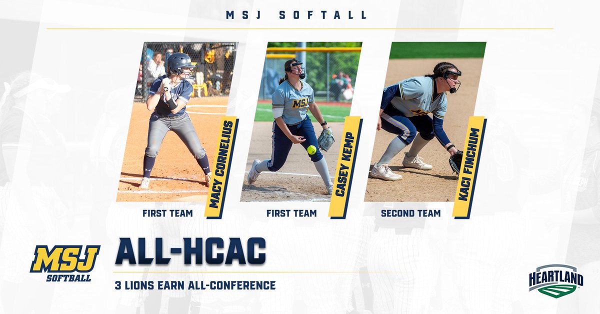 BREAKING @MSJSoftball lands three on @HCACDIII All-Conference list! Casey Kemp and Macy Cornelius are 1st-Team selections and Kaci Finchum is 2nd-Team! #DEFENDtheMOUNT