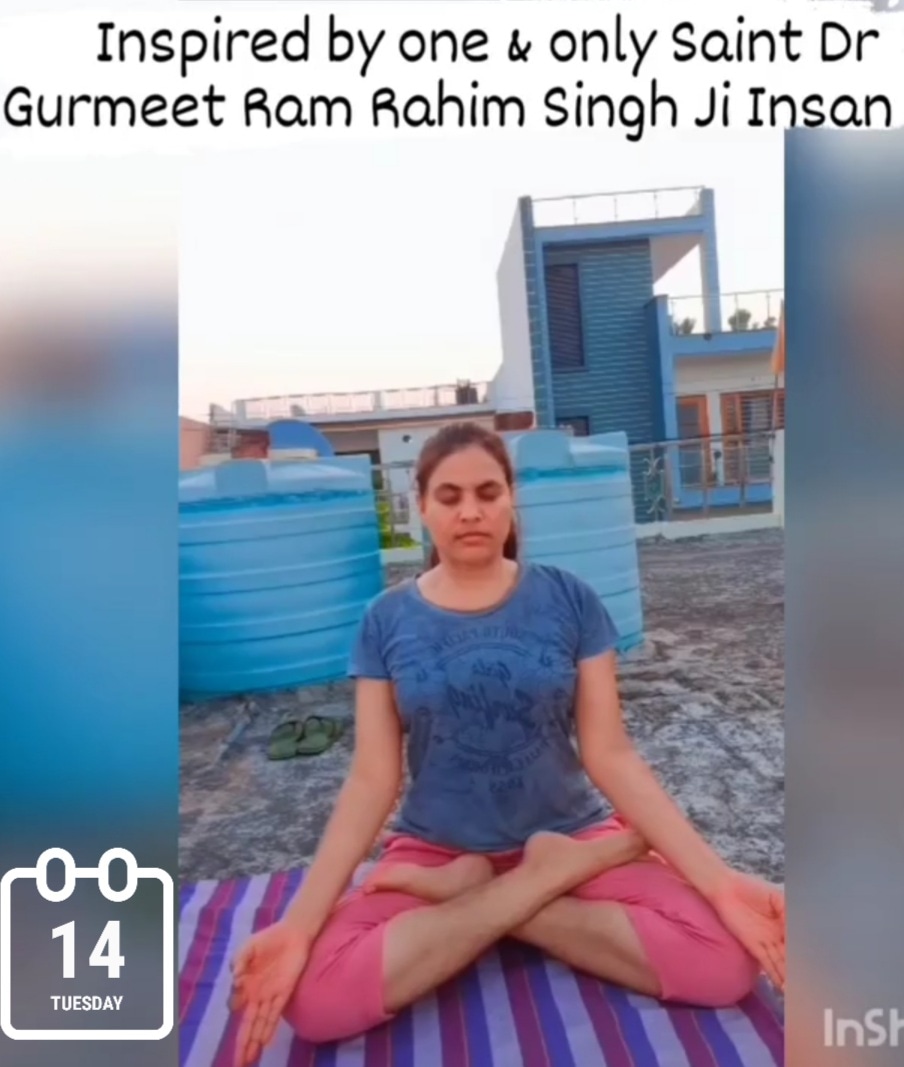 #StressManagementTips BY #SaintDrGurmeetRamRahimSinghJi :
Meditation 🧘‍♀️ helps to maintain inner peace which automatically makes us tension free.Thus make a routine to sustain 
 #StressFreeLife #Stressfree 
#GiveUpWorries #Tensionfree
#staystressfree #AnxietyRelief  #mentalhealth