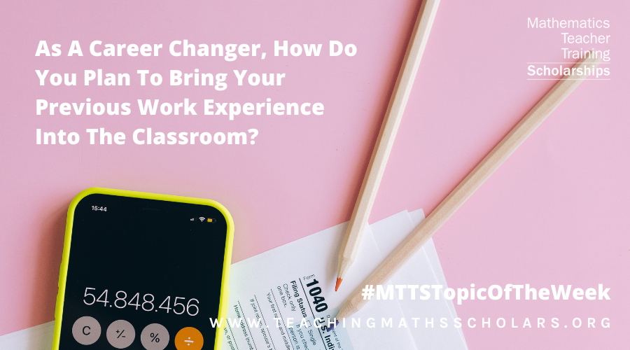 Beamathsteacher's tweet image. In a Scholars' Blog, Tzvetanka Petrova shares how she plans to bring her previous work experience into the classroom as a career changer.
teachingmathsscholars.org/careerchangerb…
#MTTSTopicOfTheWeek #MathBlog #MathsBlog #Blog