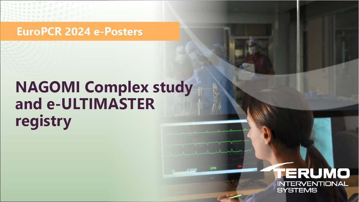 📣Join us at #EuroPCR2024 to learn about the Sirolimus stent from the NAGOMI Complex study and the impact of lesion complexity from e-ULTIMASTER registry to be presented by A. Aminian, M. Mamas, G. Stankovic, R. Byrne, and B. Chevalier: bit.ly/44ppjBg #cardiotwitter