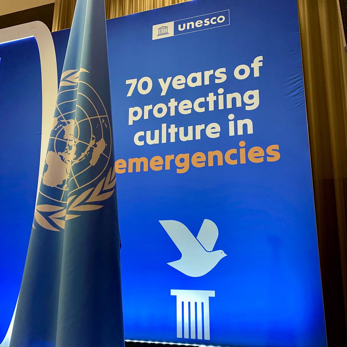 USUNESCO's tweet image. #TeamUSA this week is participating in the @UNESCO International Conference  celebrating the 70th anniversary of The Hague Convention. Looking forward to insightful discussions on preserving cultural heritage for peace building! 🌎🏛️ #HagueConvention #CulturalHeritage