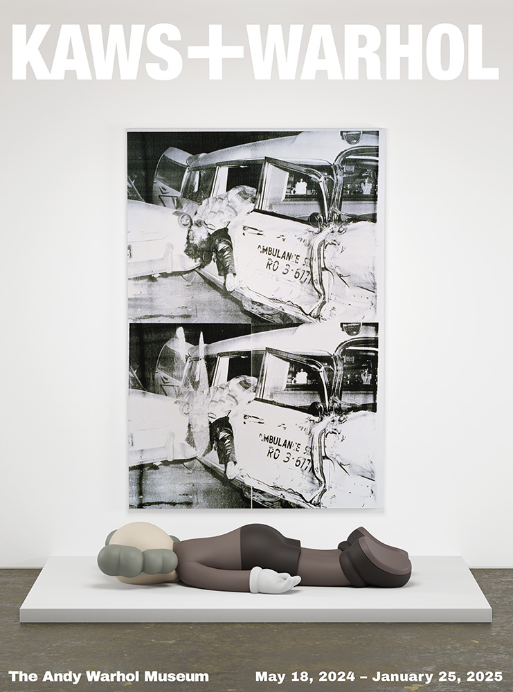 Opening this Saturday: In celebration of our 30th anniversary, we present 'KAWS + Warhol', on view May 18, 2024–January 20, 2025: bit.ly/3s5CR6w Andy Warhol, 'Ambulance Disaster', 1963-64, Contribution Dia Center for the Arts, © AWF; © KAWS #warholKAWS