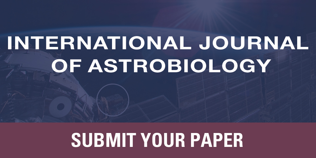 Interested in submitting your article to International Journal of Astrobiology? Click here for more information. 
📚 cup.org/44zJLzs
#Astrobiology