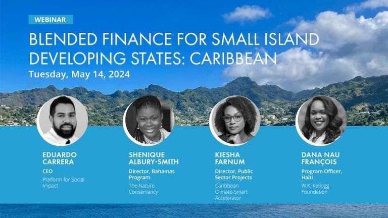 FYI: Convergence Webinar 'Blended Finance for Small Islands Development States (SIDS) Caribbean.' buff.ly/44XzIVr #SIDS #Caribbean #ClimateChange #CCSA #Convergence #Financing #BlendedFinance
