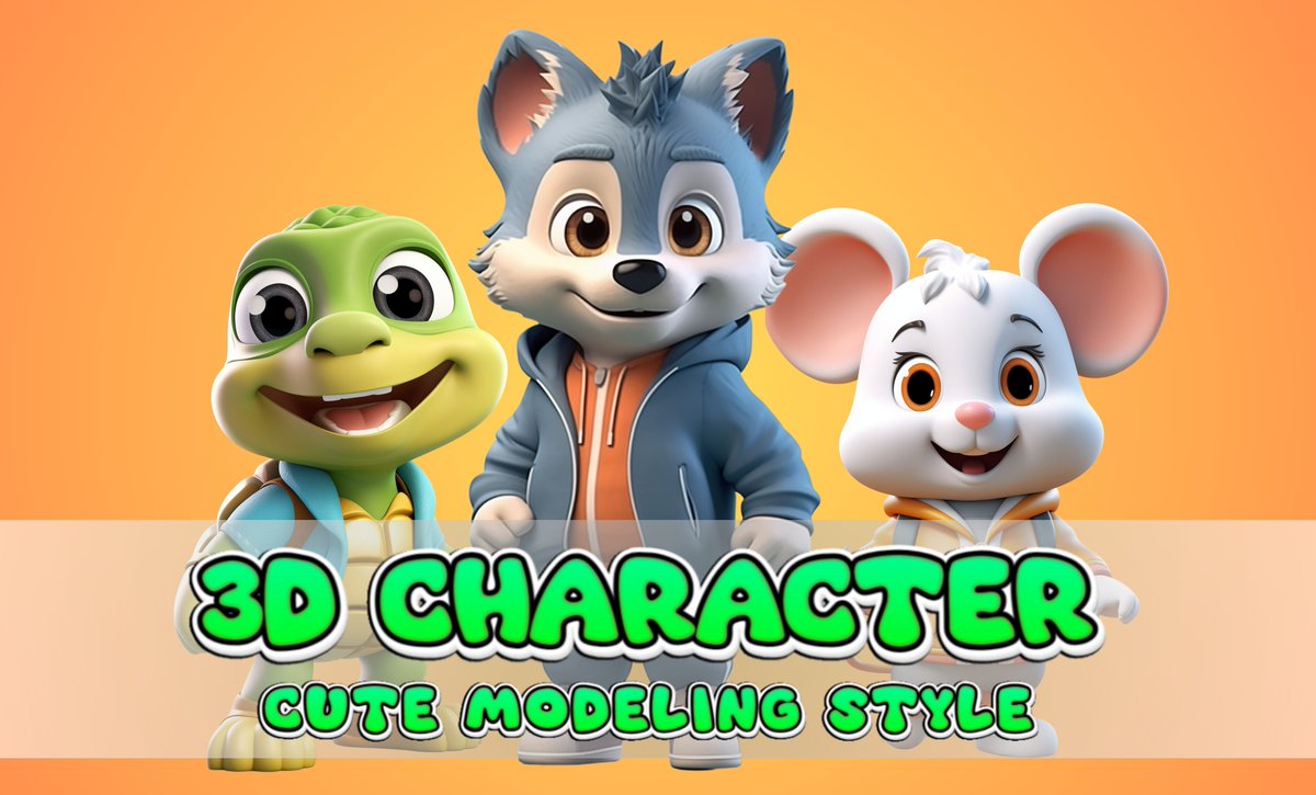 rasidavisual's tweet photo. I will make cute 3d character modeling, cartoon model, chibi, animal, people, game art

https://t.co/vqEs8RNAit https://t.co/G8EaFko0wP