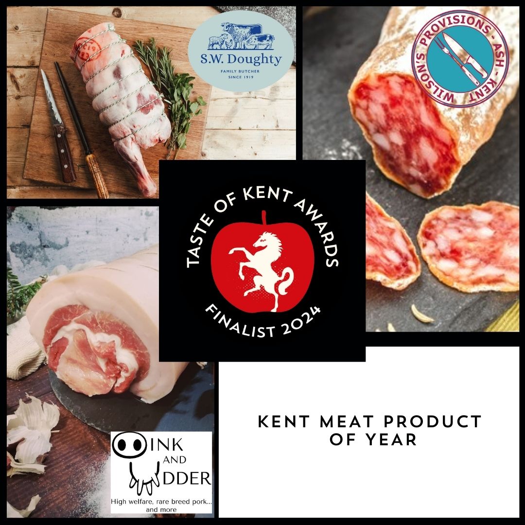 Kent Meat Product of the Year Rolled Loin of Pork, @oinkandudder, Canterbury Shoulder of Lamb, @swdoughty, Doddington, Sittingbourne Wild Fennel Salami, Wilson's Provisions, Canterbury