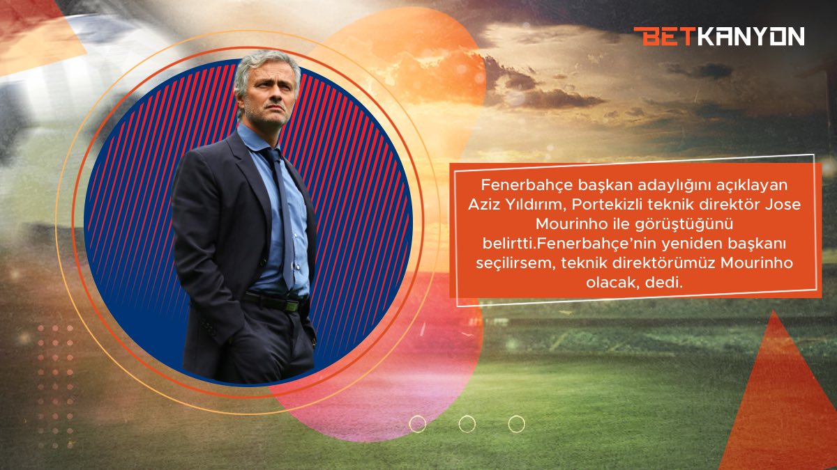 Özel adam Fenerbahçe’ye gelir mi?!💥

 Fenerbahçe başkan adaylığını açıklayan Aziz Yıldırım, Portekizli teknik direktör Jose Mourinho ile görüştüğünü belirtti. 

Fenerbahçe’nin yeniden başkanı seçilirsem, teknik direktörümüz Mourinho olacak, dedi.

#süperlig #haber #betkanyon