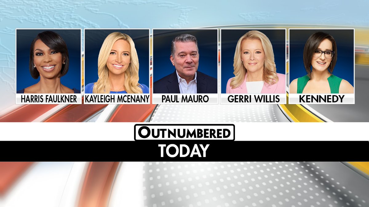 TODAY ON OUTNUMBERED: @HARRISFAULKNER @kayleighmcenany @GerriWillisFBN @KennedyNation & Paul Mauro! #Outnumbered #FoxNews