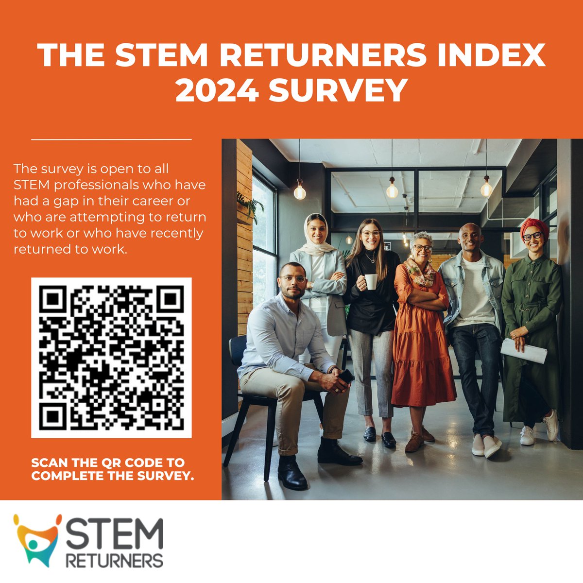 Return-to-work specialists STEM Returners has launched its FIFTH annual survey to understand STEM professionals’ experiences of trying to re-enter the workplace after a career break. Complete the survey before 30 June 2024: ow.ly/N2kZ50RFqxC