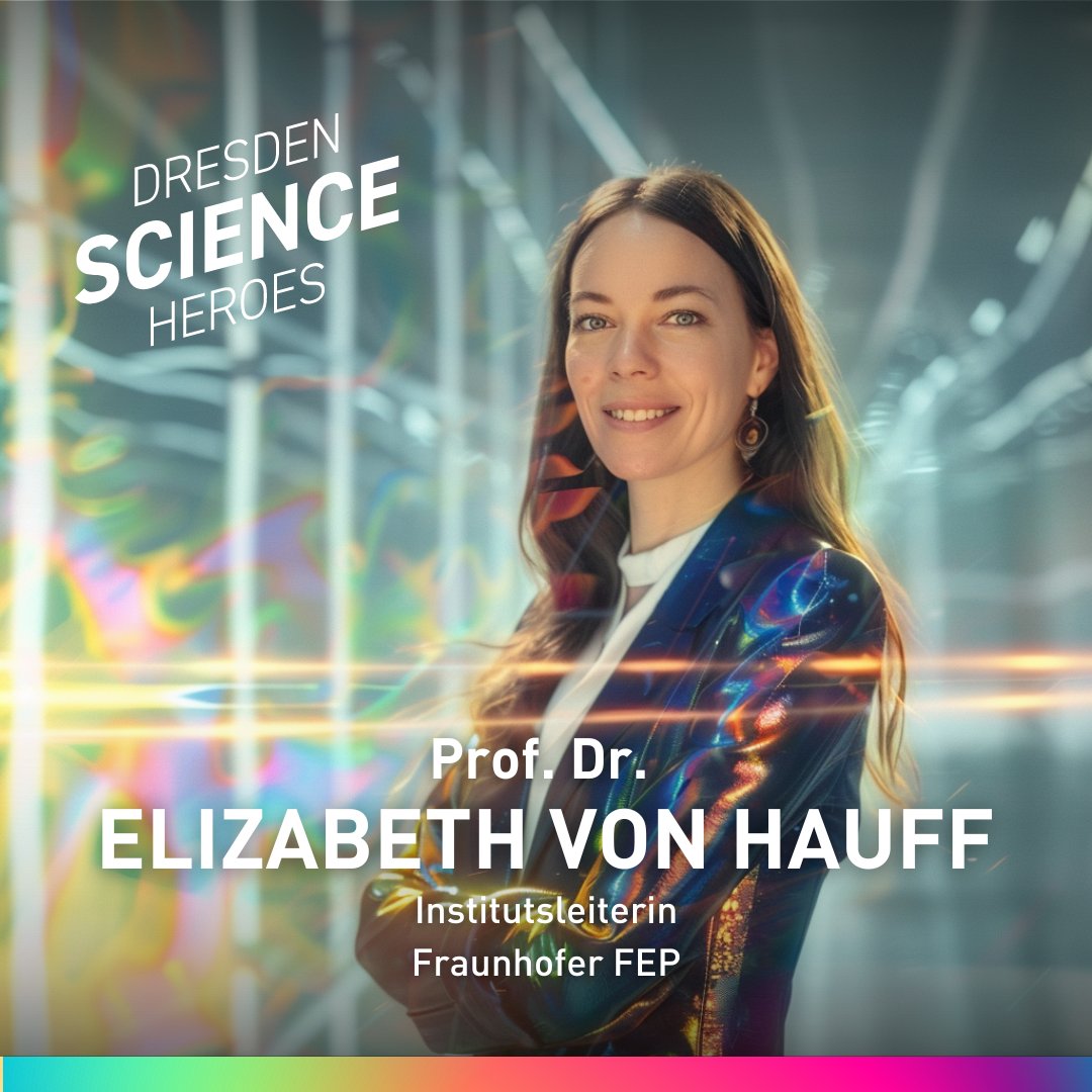 Heute möchten wir euch Prof. Dr. Elizabeth von Hauff vorstellen. Sie ist Institutsleiterin des @fraunhoferfep und Professorin an der @tudresden. 🦸‍♀️🌟

Sie und ihr Team treiben die Entwicklung der Organischen Elektronik durch Elektronenstrahl- und Plasmatechnik voran. (1/4)