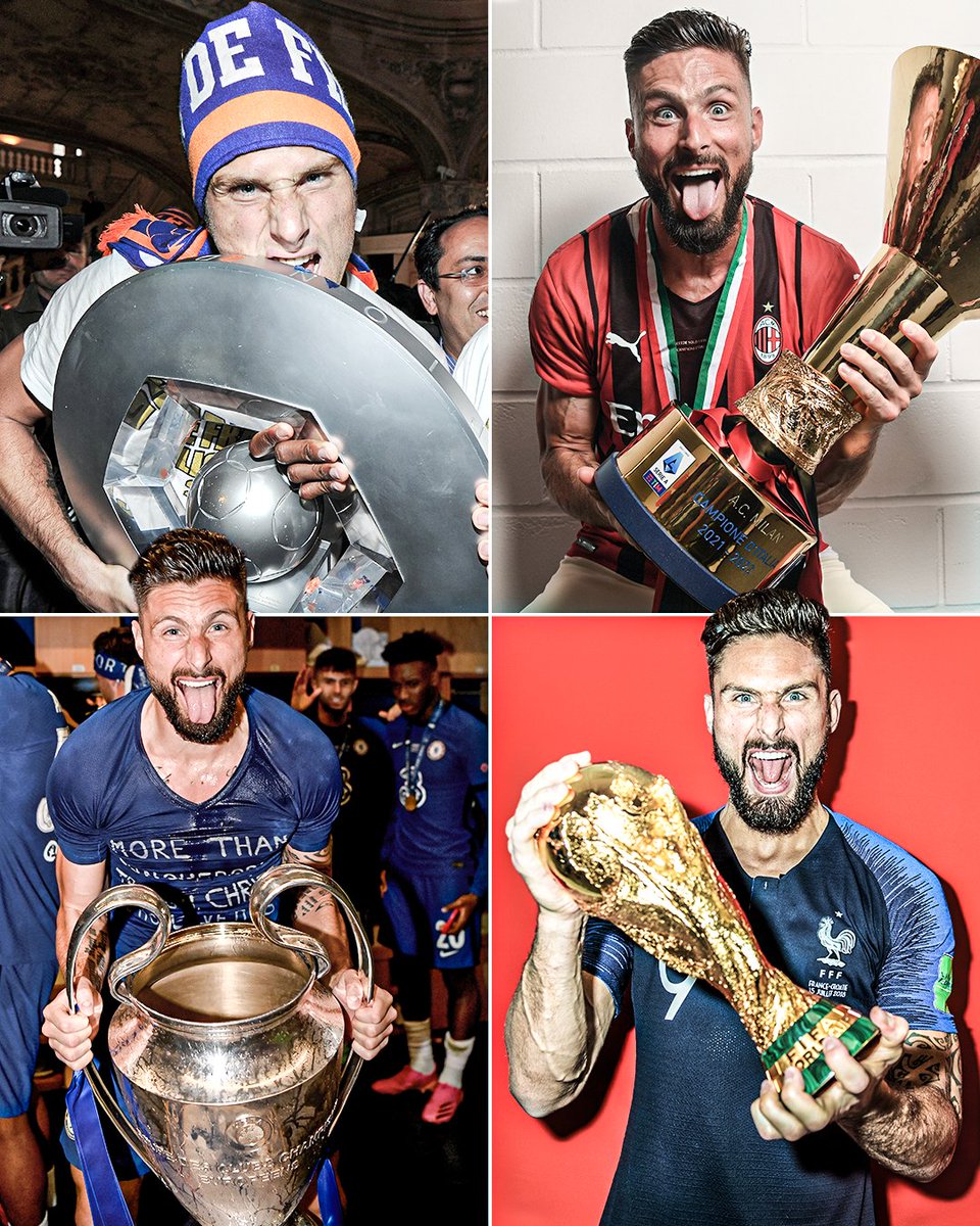 Olivier Giroud has one of the most underrated trophy cabinets in football this generation 🏆 Next stop: 🇺🇸