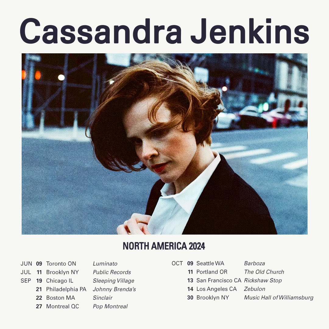 Also heading out on tour in North America this fall. All new dates on the site, rsvp for the presale starting 10am et tomorrow <3 cassandrajenkins.com/#shows