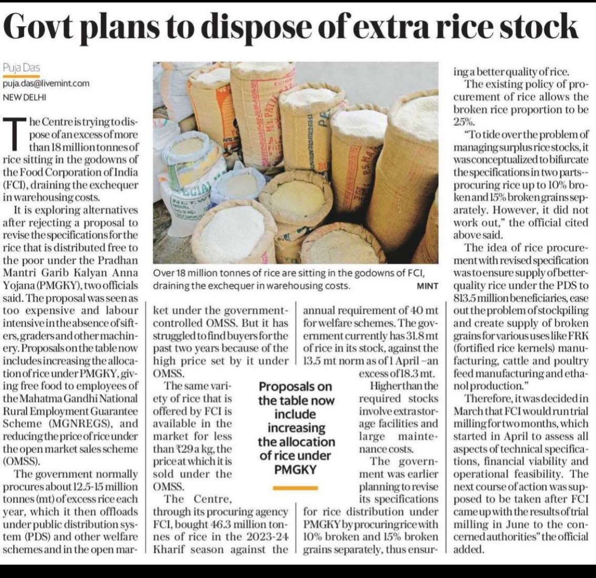 Sir, Why dispose of 18 million tonnes of rice while millions starve? Is your party afraid that our guarantee schemes benefiting all sections of society will reveal who truly cares for the people? @narendramodi Denying rice to Karnataka for Anna Bhagya Scheme, yet you folks