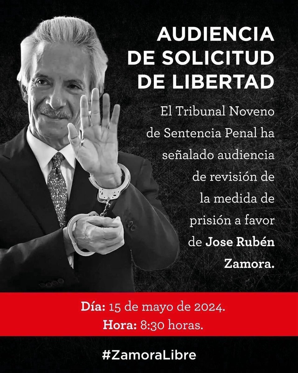 Mañana estaremos acompañando la audiencia de @ChepeZamora, privado de libertad desde julio 2022. #ZamoraLibre✊🏽