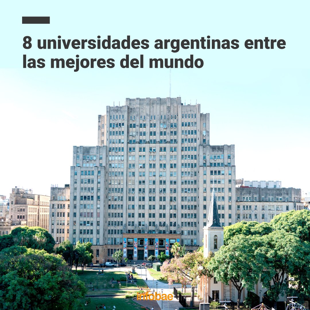 8 universidades argentinas entre las mejores del mundo #WebStories infob.ae/3QMTDR0