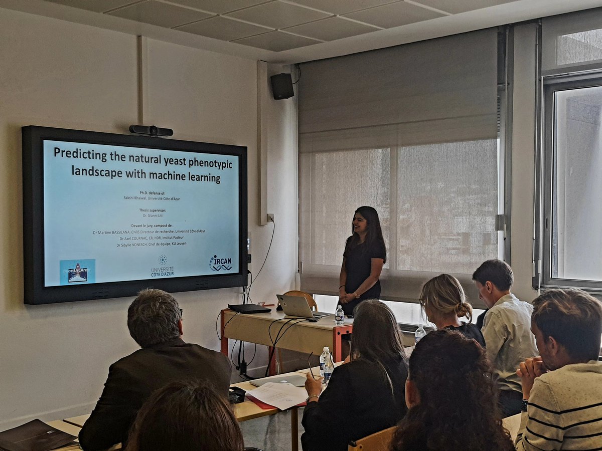 IRCAN (@ircaninstitute) on Twitter photo Congratulations to Sakshi Khaiwal <a href="/sakshi_khaiwal/">Sakshi Khaiwal</a> on successfully defending her PhD thesis! 🎓🎉
<a href="/Univ_CotedAzur/">Université Côte d'Azur</a> <a href="/CNRS/">CNRS 🌍</a> <a href="/niceyeastlab/">niceyeastlab</a> #AI #DNA Congratulations to Sakshi Khaiwal <a href="/sakshi_khaiwal/">Sakshi Khaiwal</a> on successfully defending her PhD thesis! 🎓🎉
<a href="/Univ_CotedAzur/">Université Côte d'Azur</a> <a href="/CNRS/">CNRS 🌍</a> <a href="/niceyeastlab/">niceyeastlab</a> #AI #DNA